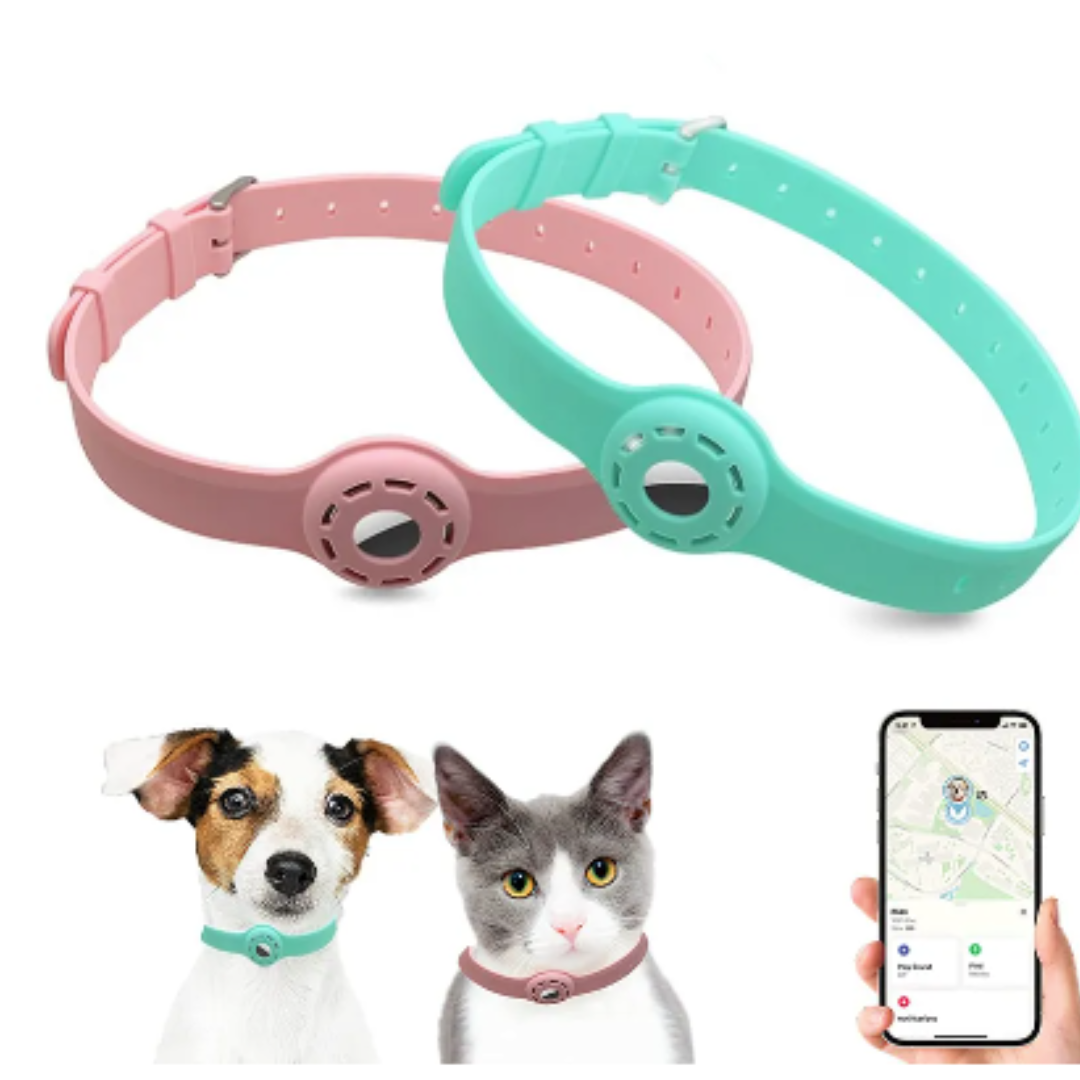 My Tag Tracker Silicone Anti-Lost Cat Collar - Black