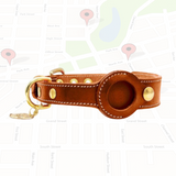 Luxury Leather Airtags Pet Collar for Stylish Tracking
