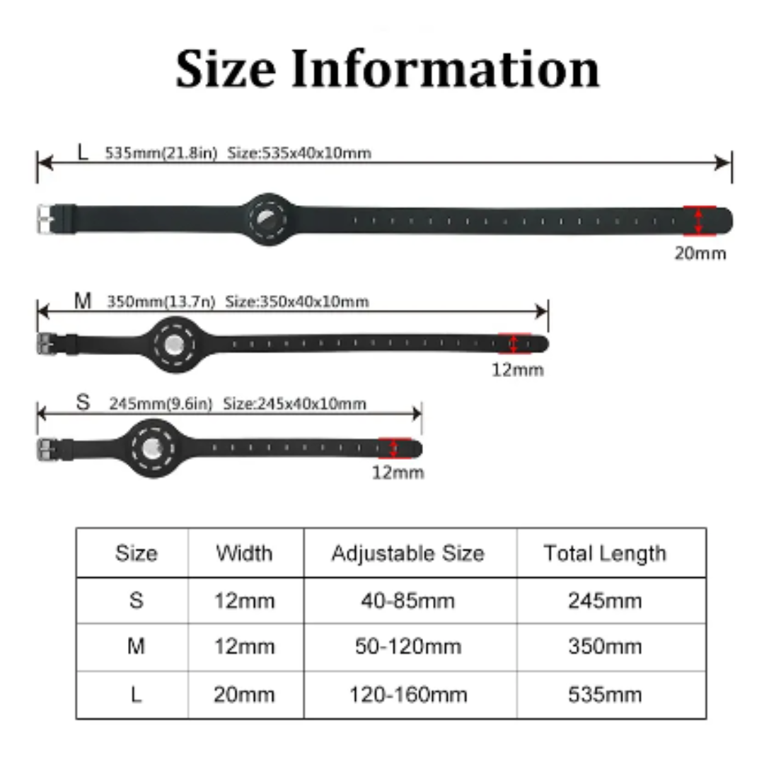My Tag Tracker Silicone Anti-Lost Cat Collar - Black