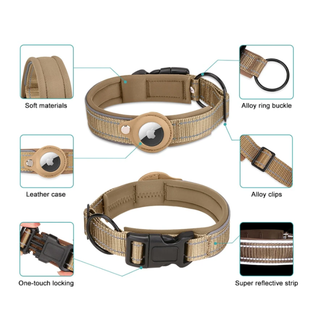 My Tag Tracker Pink Anti-Lost AirTag Dog Collar