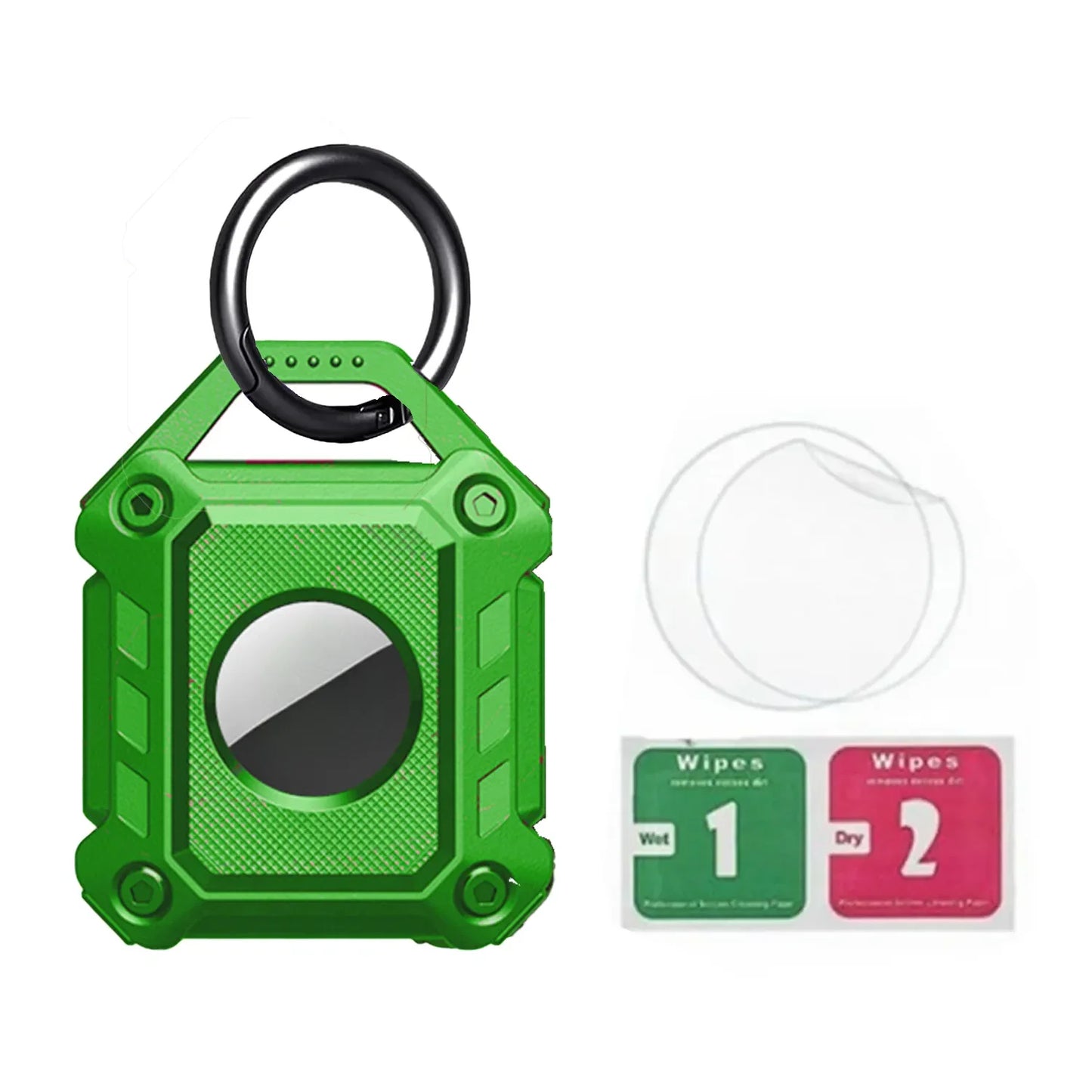 Waterproof Airtag Keychain Holder Case,Full Cover TPU Protector Apple Air Tag Tracker Key Ring for Keys, Luggage, Dog Cat Collar