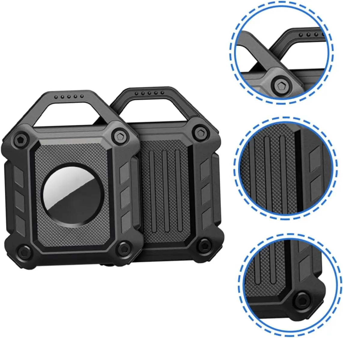 Waterproof Airtag Keychain Holder Case,Full Cover TPU Protector Apple Air Tag Tracker Key Ring for Keys, Luggage, Dog Cat Collar