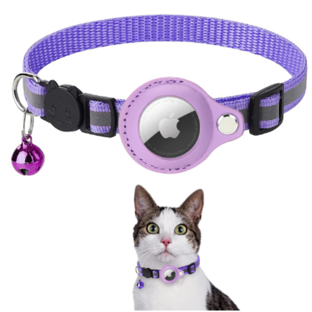 My Tag Tracker Purple Airtag Cat Collar