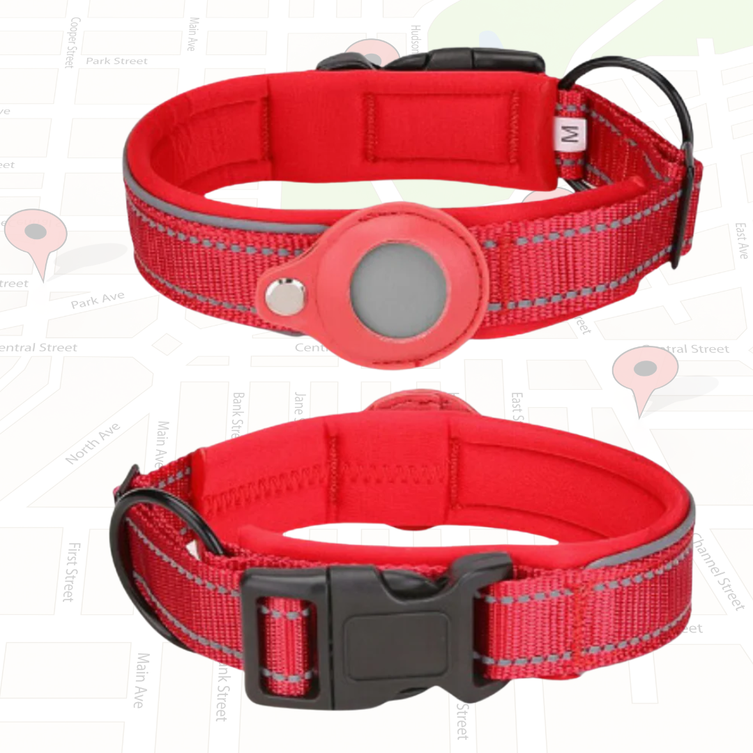 My Tag Tracker Red Anti-Lost AirTag Pet Collar