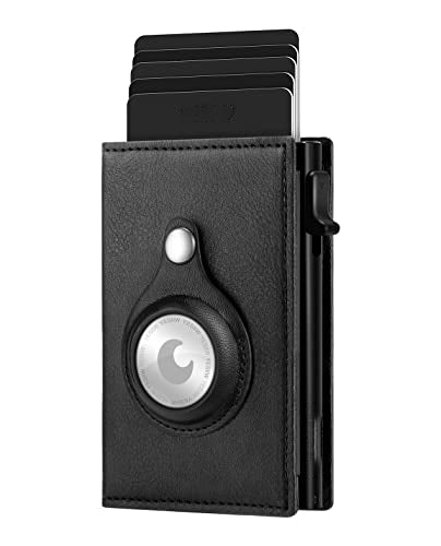 My Tag Tracker Carbon Fiber AirTag Wallet with Pop-Up Access