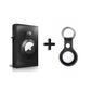 Pop-Up Credit Card Holder + Leather Keychain Case for AirTag