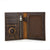 Genuine Leather Passport Holder Travel Wallet with AirTag Case
