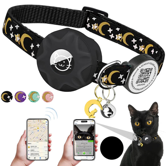 Luminous Airtag cat Collar with Smart Pet ID Tag for Apple Tag
