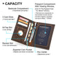 Genuine Leather Passport Holder Travel Wallet with AirTag Case
