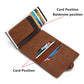 RFID Anti-Theft Credit Card Holder + Saddle Leather Key Chain