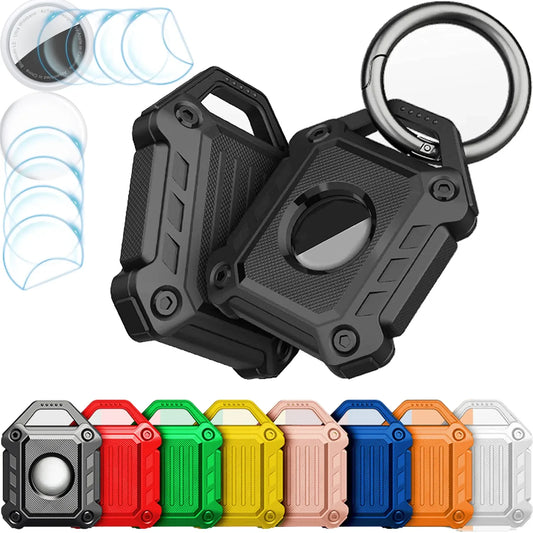 Waterproof Airtag Keychain Holder Case,Full Cover TPU Protector Apple Air Tag Tracker Key Ring for Keys, Luggage, Dog Cat Collar
