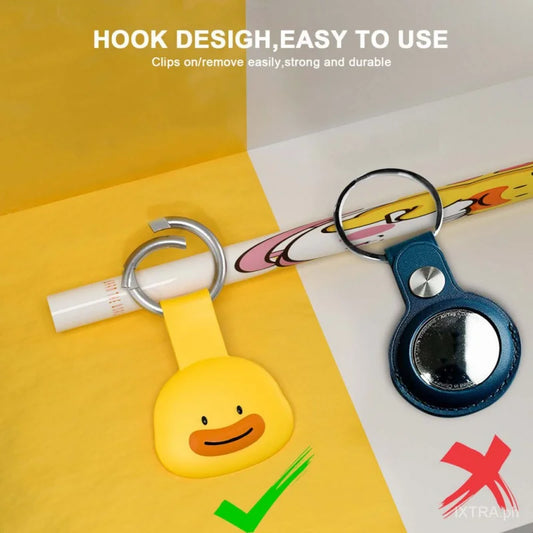 Duck Cartoon AirTag Protector Cover for Kids and Adults