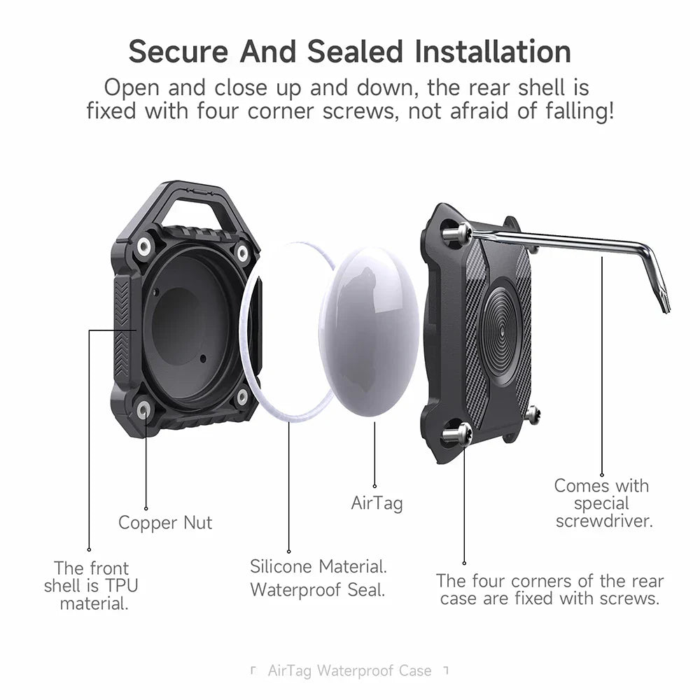 My Tag Tracker Waterproof Silicone Protective Case for Apple AirTag