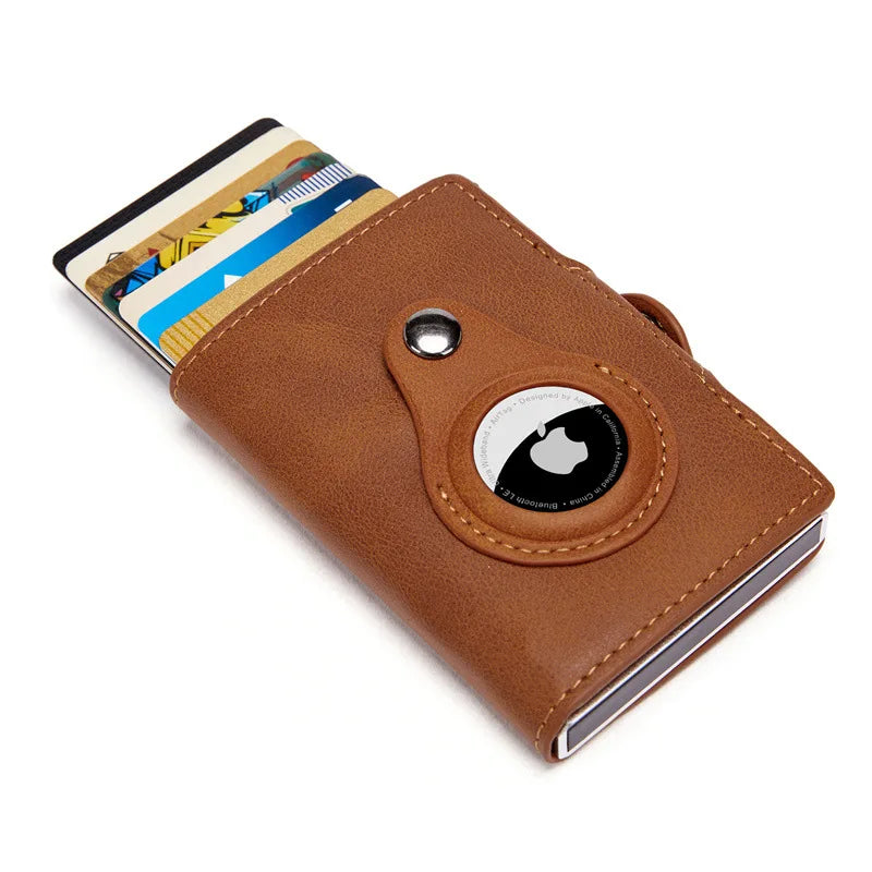 RFID Anti-Theft Credit Card Holder + Saddle Leather Key Chain